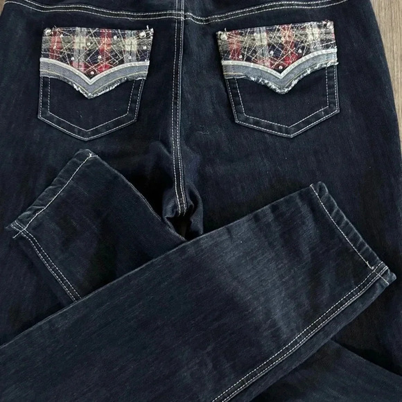 Baccini jeans, straights, Size:10 Patchwork, Embellished, contemporary, Classic - Picture 3 of 7